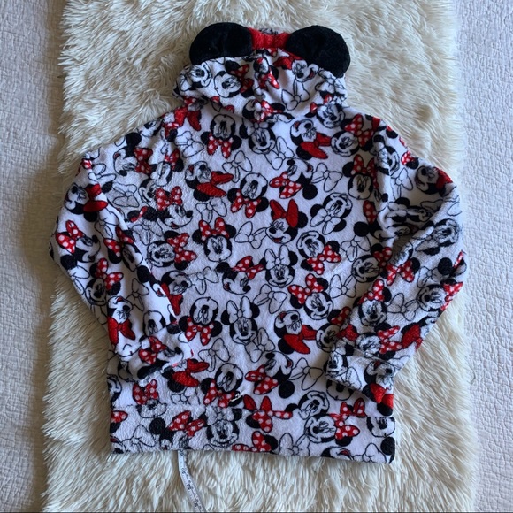 DISNEY Minnie Mouse Hoodie Red/Black Girls Size L (14) - Picture 3 of 11